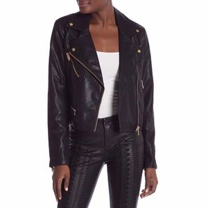 ❌SOLD❌ Blank NYC Black Gold Faux Leather Jacket
